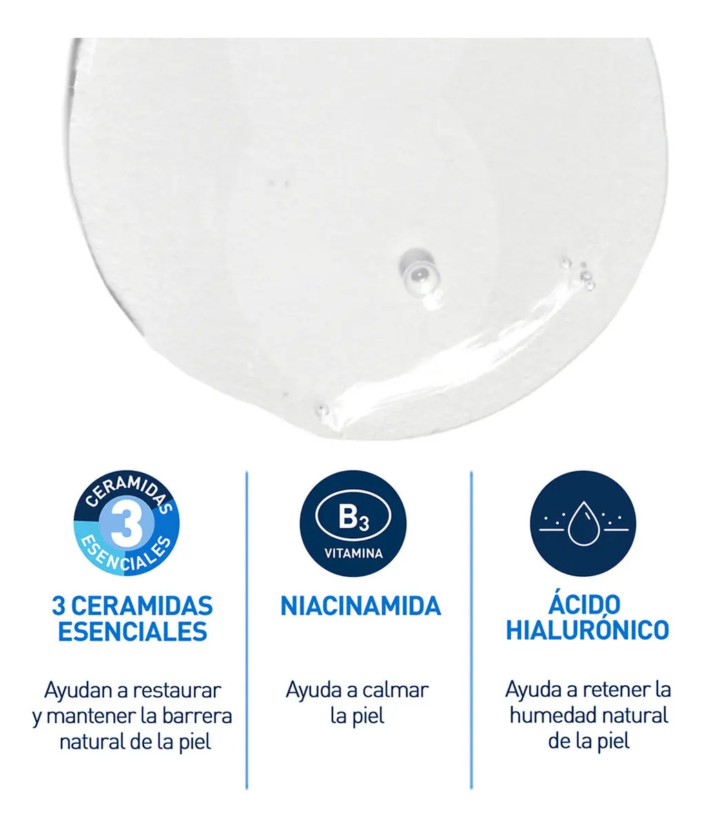 Gel Limpiador Espumoso CeraVe — detalle de la etiqueta