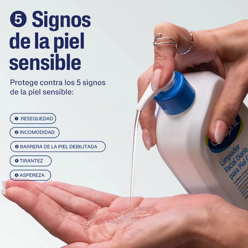 Limpiador Facial Diario Cetaphil — detalle de la etiqueta